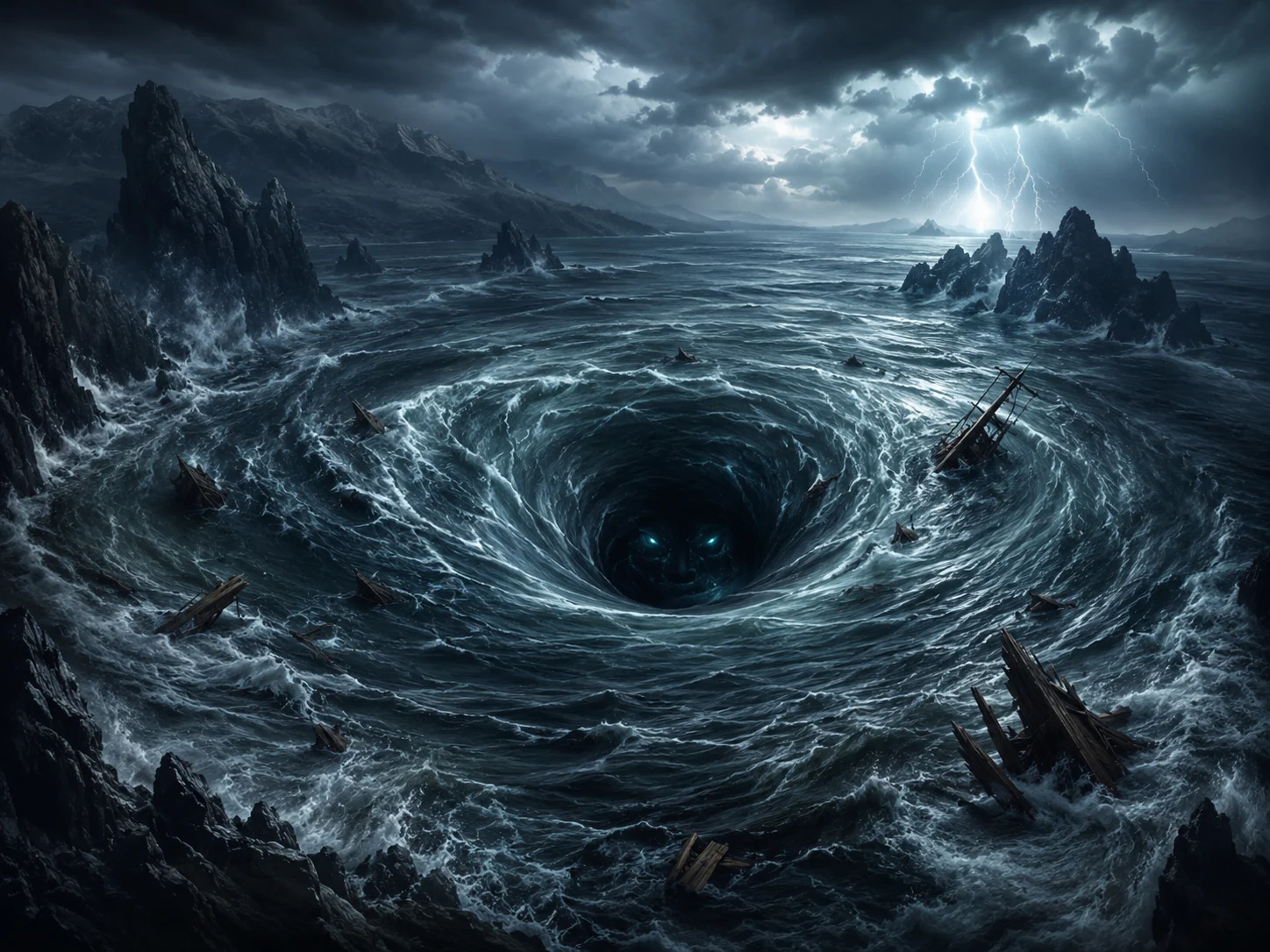 Illustration de Charybde, gouffre marin