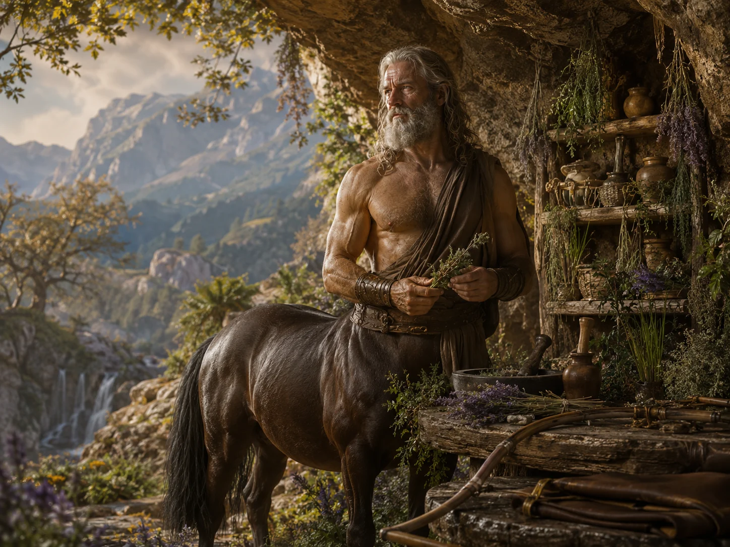 Illustration de Chiron, centaure sage