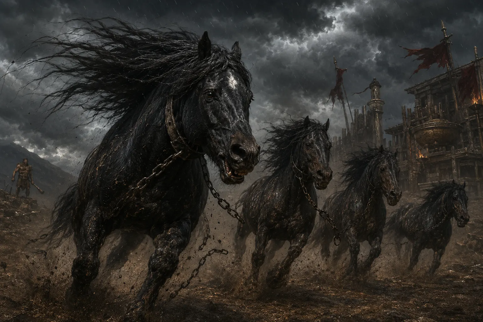 Juments de Diomède, chevaux sauvages de Thrace