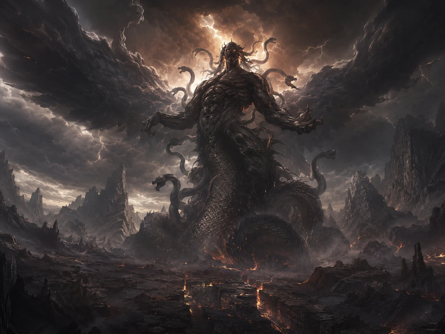 Illustration de Typhon, monstre primordial