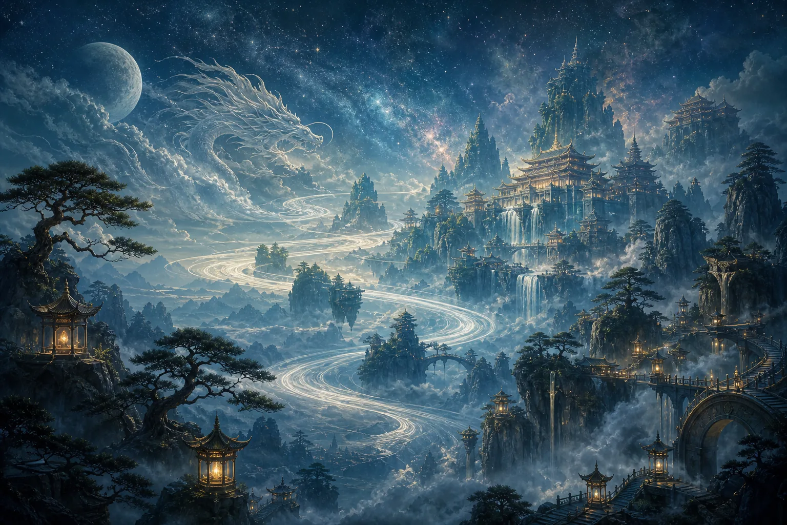 Paysage mythologique de la future section chinoise