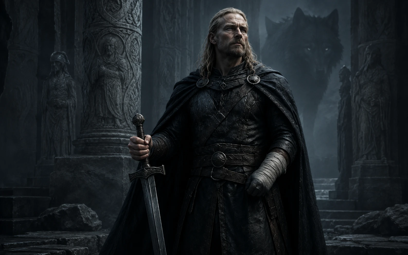 Týr, dieu du serment, illustration stylisée